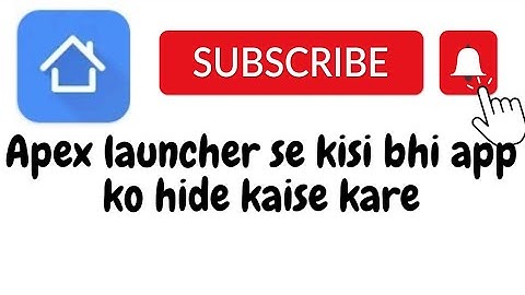 How to hide apps from apex launcher||apex launcher main apps hide kaise kare