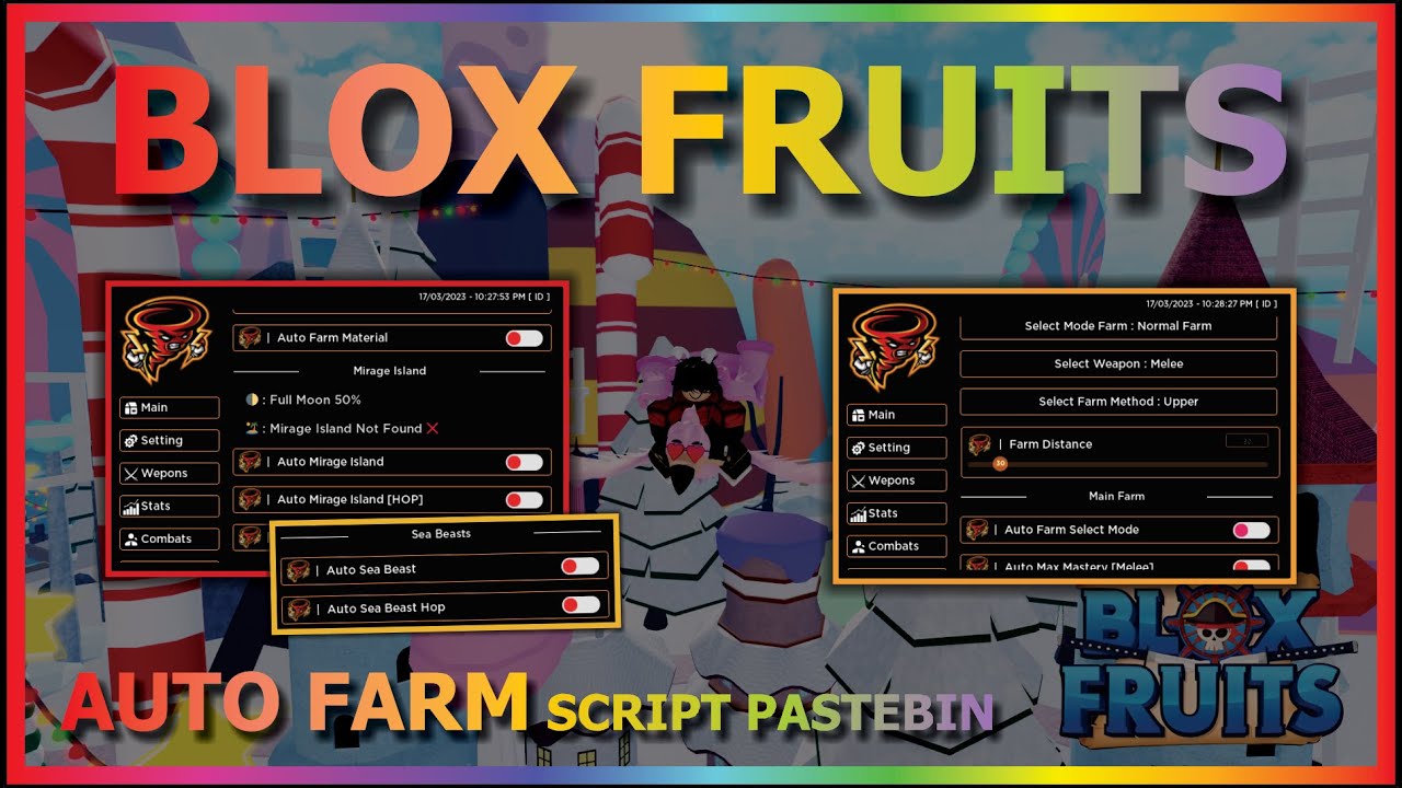 BLOX FRUITS Script Pastebin 2023 UPDATE 19 AUTO FARM, AUTO SEABEAST, MASTERY