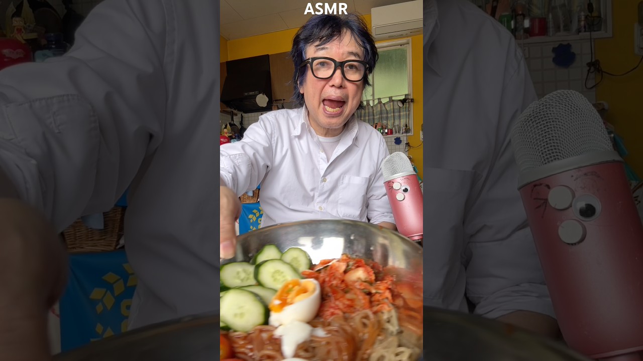 ビビンバ　ビビン麺食べた #asmr #food #mukbang