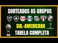 SUL-AMERICANA 2026 | SORTEADOS OS GRUPOS | TABELA DOS BRASILEIROS | QUANDO COMEÇA?