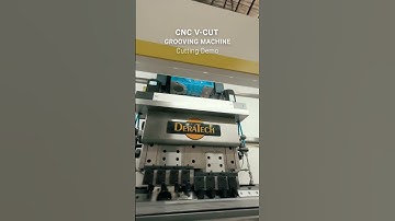 CNC V-Cut Grooving Machine Cutting Demo
