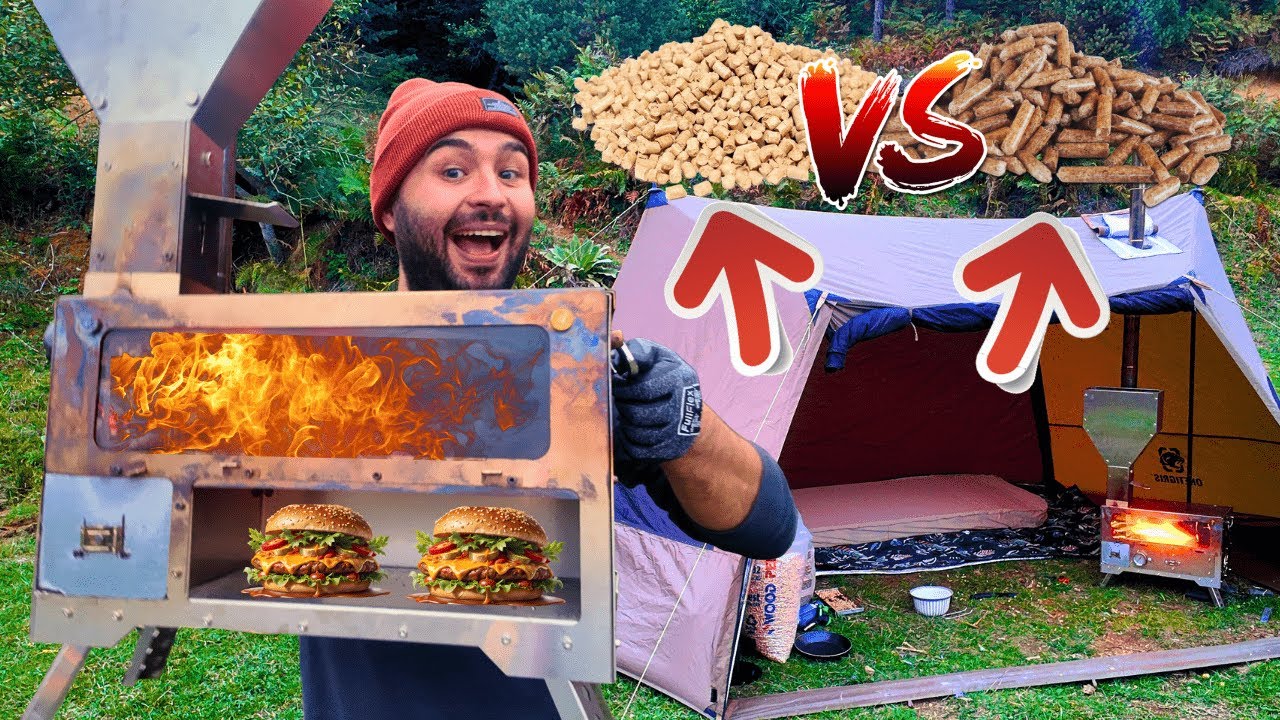 Hangi Pelet Daha İyi Yanıyor? Pelet Sobası Testi ve Hamburgerli Kamp 🔥🍔