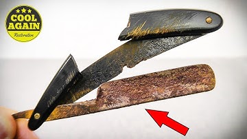 Restoration Rusty Straight Razor with Amazing Masterpiece Handle