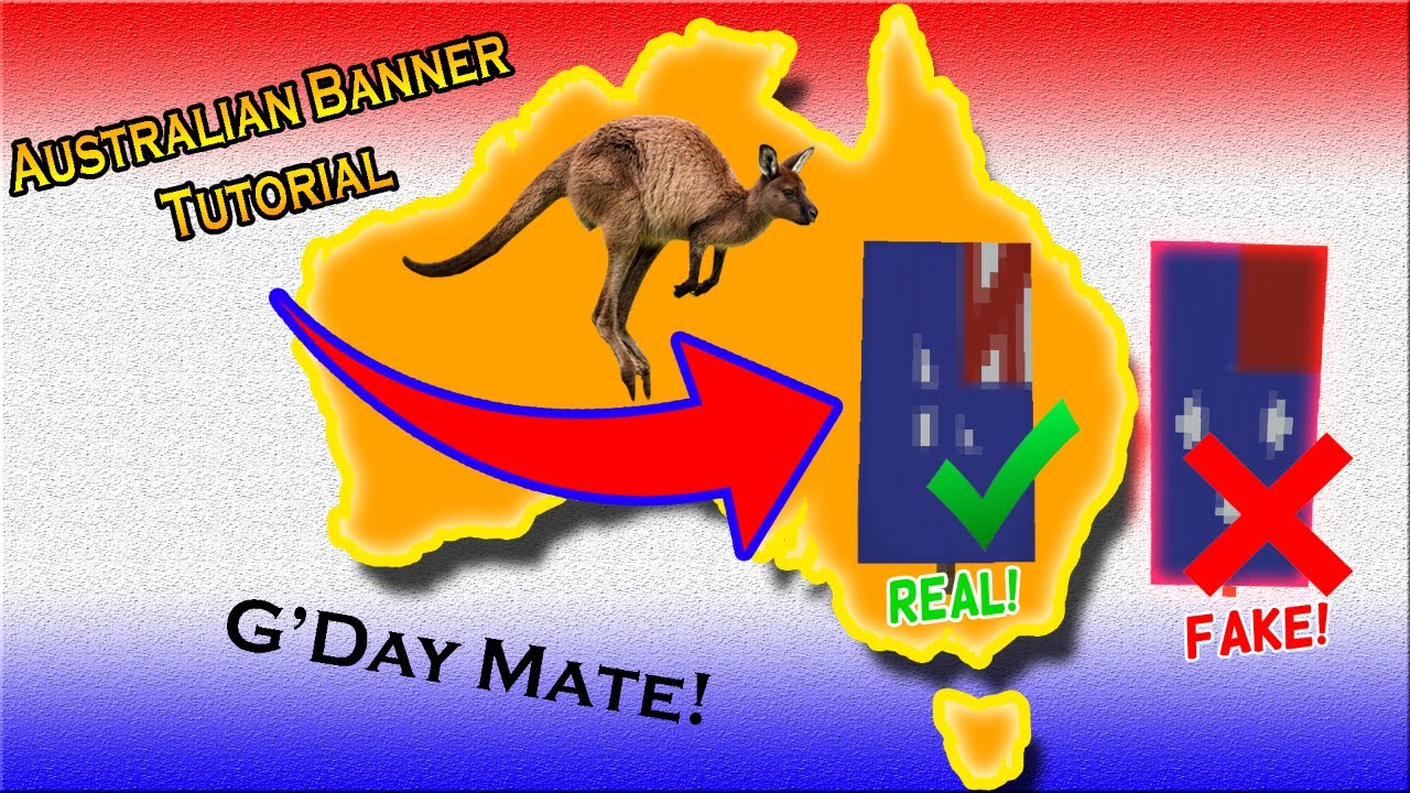 Minecraft Banner Tutorial How to make an Australian Flag Banner YouTube