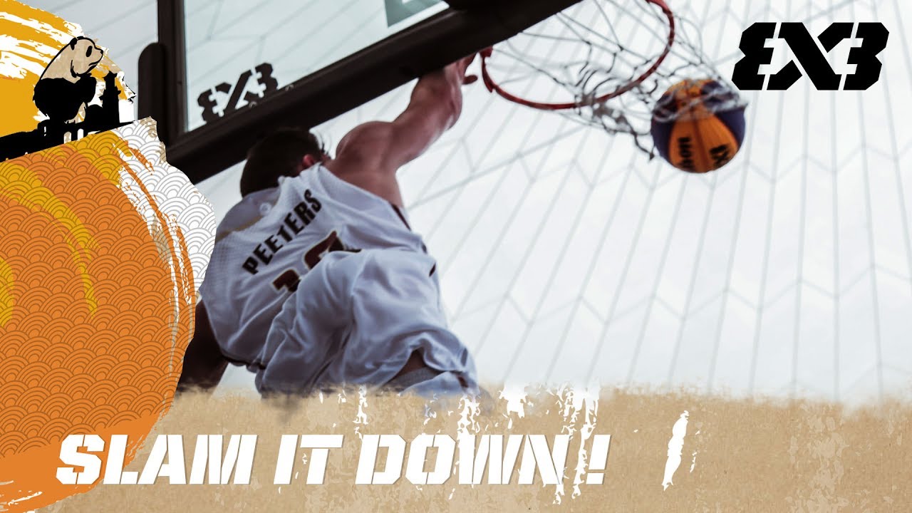 fiba 3x3 los angeles Vincent Peeters slams it down with authority! - FIBA 3x3 U18 World Cup 2017