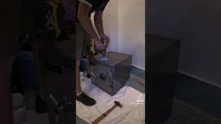 Drill open home fire safe. #safe #drill #homesafe #lockout #safecracker #drillingrig