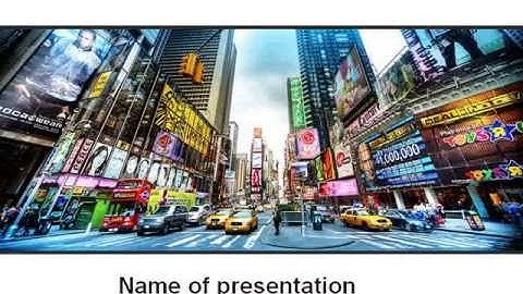 Times Square PowerPoint Template by PoweredTemplate.com