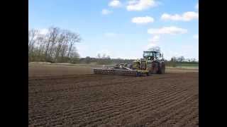Claas Xerion 5000 working with TWB 6m 9leg subsoiler 8
