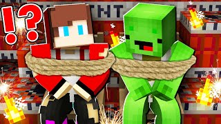 How HOSTAGES Mikey and JJ ESCAPED From EXLPOSION 1000 TNT ? Extreme Survival ! - Minecraft (Maizen)