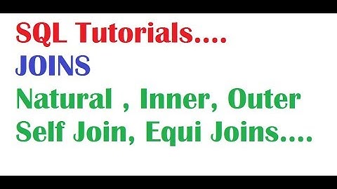 SQL Tutorial For Beginners Joins Types.