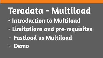 teradata multiload