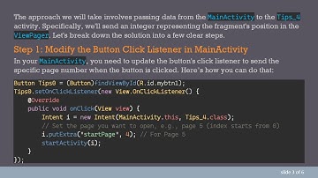 How to Open a Specific Fragment in a ViewPager from MainActivity in Android with Button Click