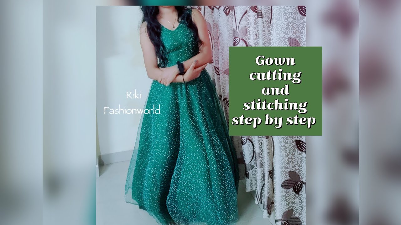 रेडीमेड गाउन ड्रेस Designer Long Gown Dress Stitching in Hindi - YouTube