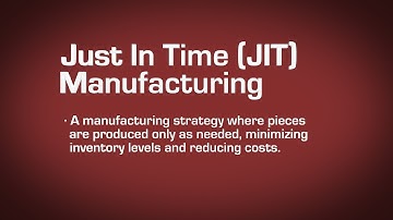 Just-In-Time Manufacturing Definition