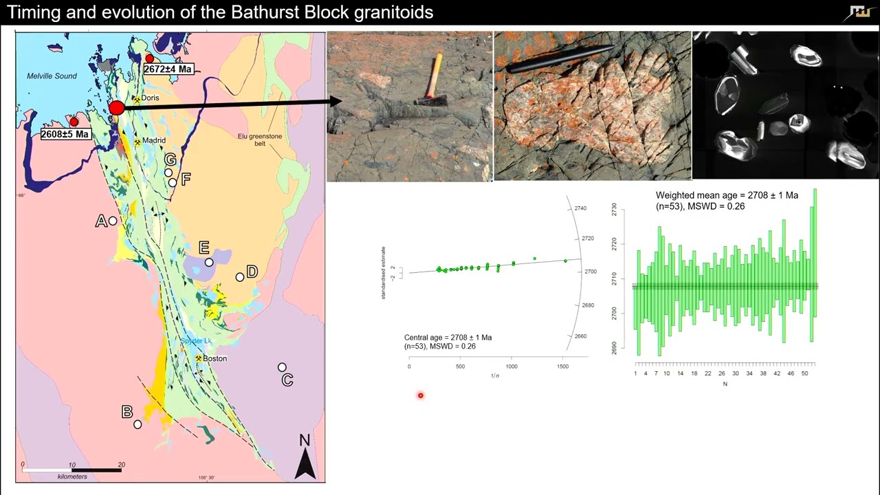 Age & electric resistivity of the Hope Bay greenstone belt, Bathurst, Slave craton
