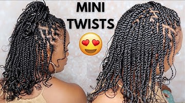 MINI TWISTS WITH CURLY ENDS ON NATURAL HAIR | *Highly Requested*