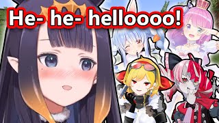 Ina's interactions with other Holo Members in Minecraft Hardcore【HololiveEN】