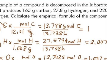 3.10 Determining a Chemical Formula from Experimental Data