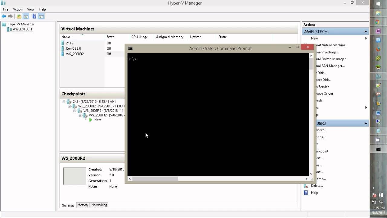Fixed Chain Broken Hyperv Checkpoints HyperV Snapshots YouTube