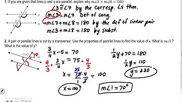 Section 3.2 Geometry: Properties of Parallel Lines