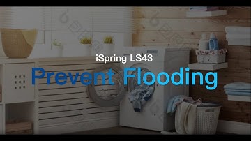 iSpring LS43 Water Leak Detector w/ Automatic Shut-off Valve for Whole House Water Filters