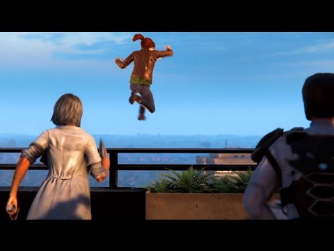 Mary Jane Jumps Off The Roof - Spider Man Ps4