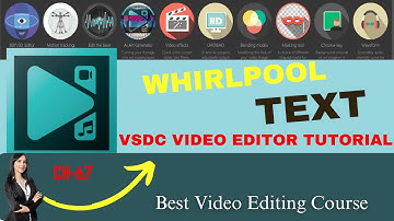 🔥How to whirlpool text in VSDC Free Video Editor? video editing course