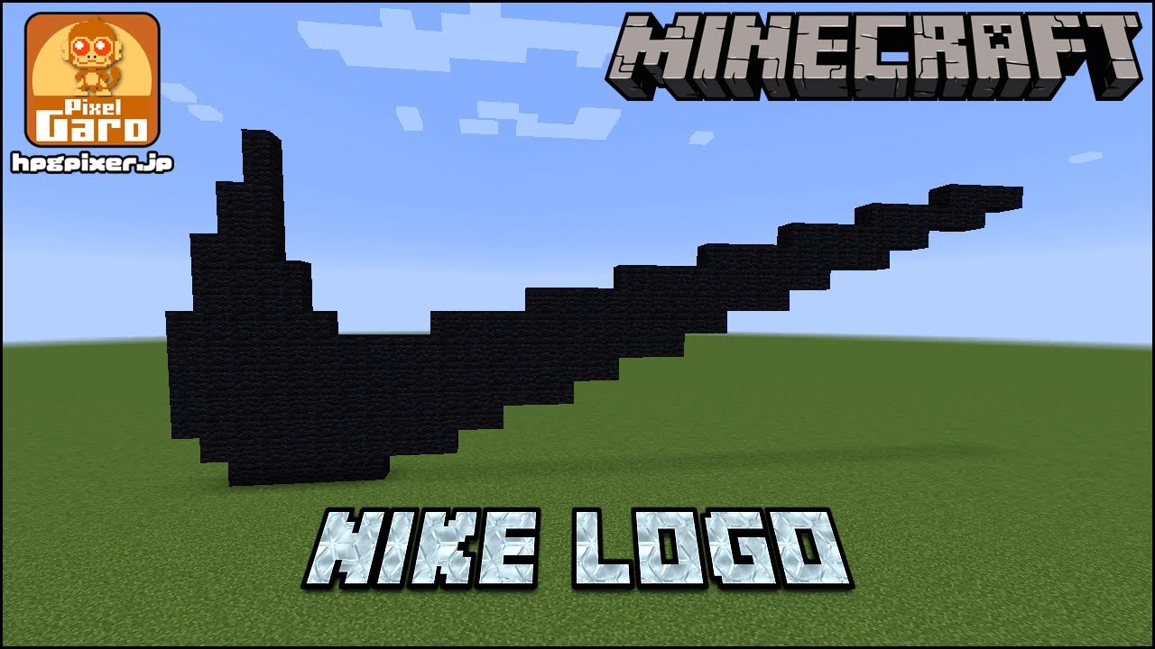ドット絵 マインクラフト 16 ナイキのロゴを描いてみた Minecraft Pixel Art Nike S Logo Youtube