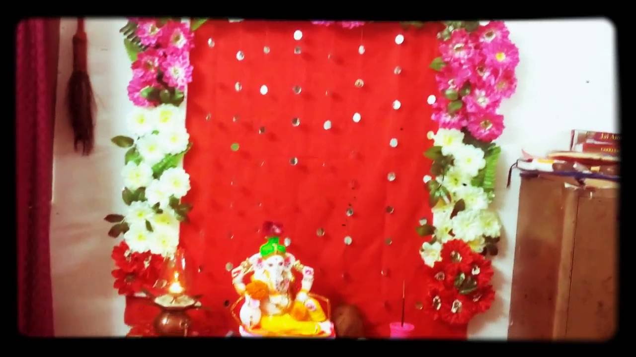  Ganpati  Decoration  At Home  Ganpati  Bappa Morya 