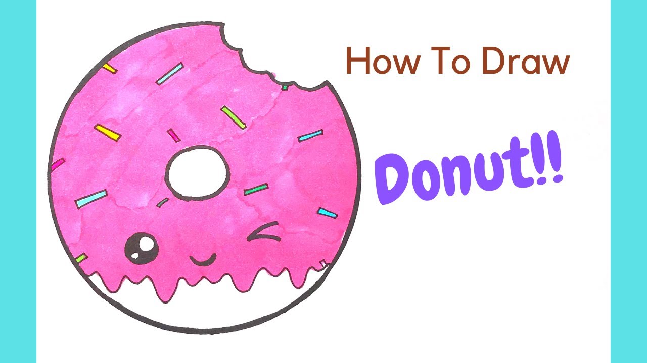 How To Draw Cute Donut || Easy Drawing For Kids || Donut - YouTube