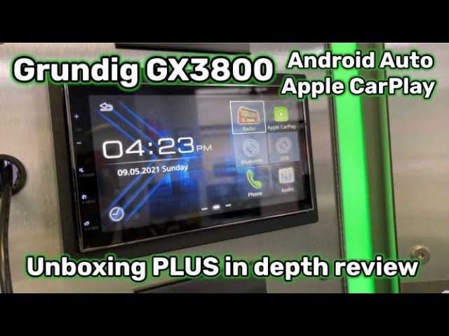 Grundig GX-3800 unboxing PLUS Review CarPlay Android Auto Stinger  Electronics by @carstereochick - YouTube