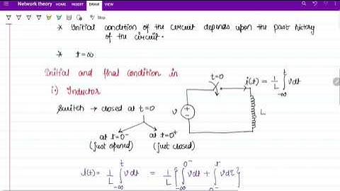 Initial Condition in Network | Network theory | By Vidit Sir