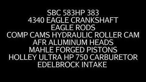 SBC 583HP 383 STROKER ENGINE DYNO RUN FOR MARTY TOMMIE BY WHITE PERFORMANCE AND MACHINE