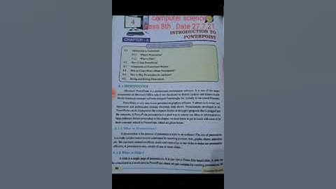 Computer Science Class 8th lesson 4                             Introduction to PowerPoint