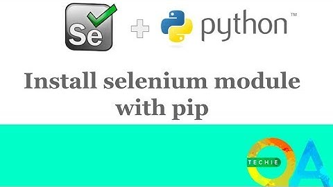 Install selenium module with pip