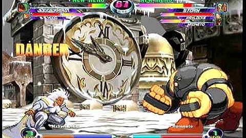 MvC2 Online (360): Nxver Die (BH/Jugg/Hood) vs Brett (MSP) 1 .:10.26.09:.