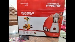 Maharaja Whiteline Joy Happiness 550-Watt Mixer Grinder (Red/White)