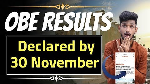 DU Sol OBE Results Declared by 30 November || NCWEB || Regular.