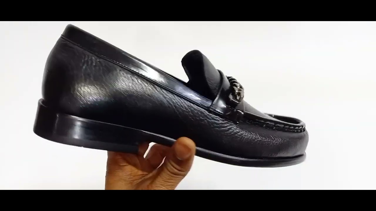 Black Rafiq Omar Italian Leather Penny Loafers - YouTube