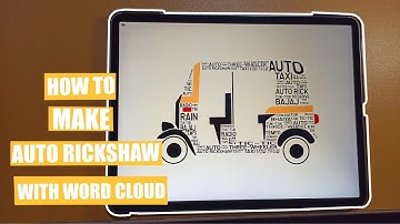 Make Word Cloud AUTO RICKSHAW with Procreate in Ipad