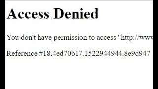 Solved: Access Denied - You don