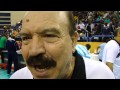 Tunisian coach Fathi Mekaouer speaking after the qualification of his team to the World Cup