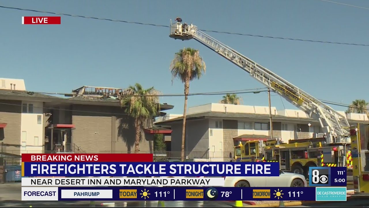 CCFD crews respond to Las Vegas apartment building fire; several ...