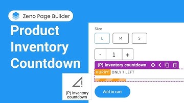 How to Use Product Inventory Countdown Element | Zeno Page Builder Tutorial