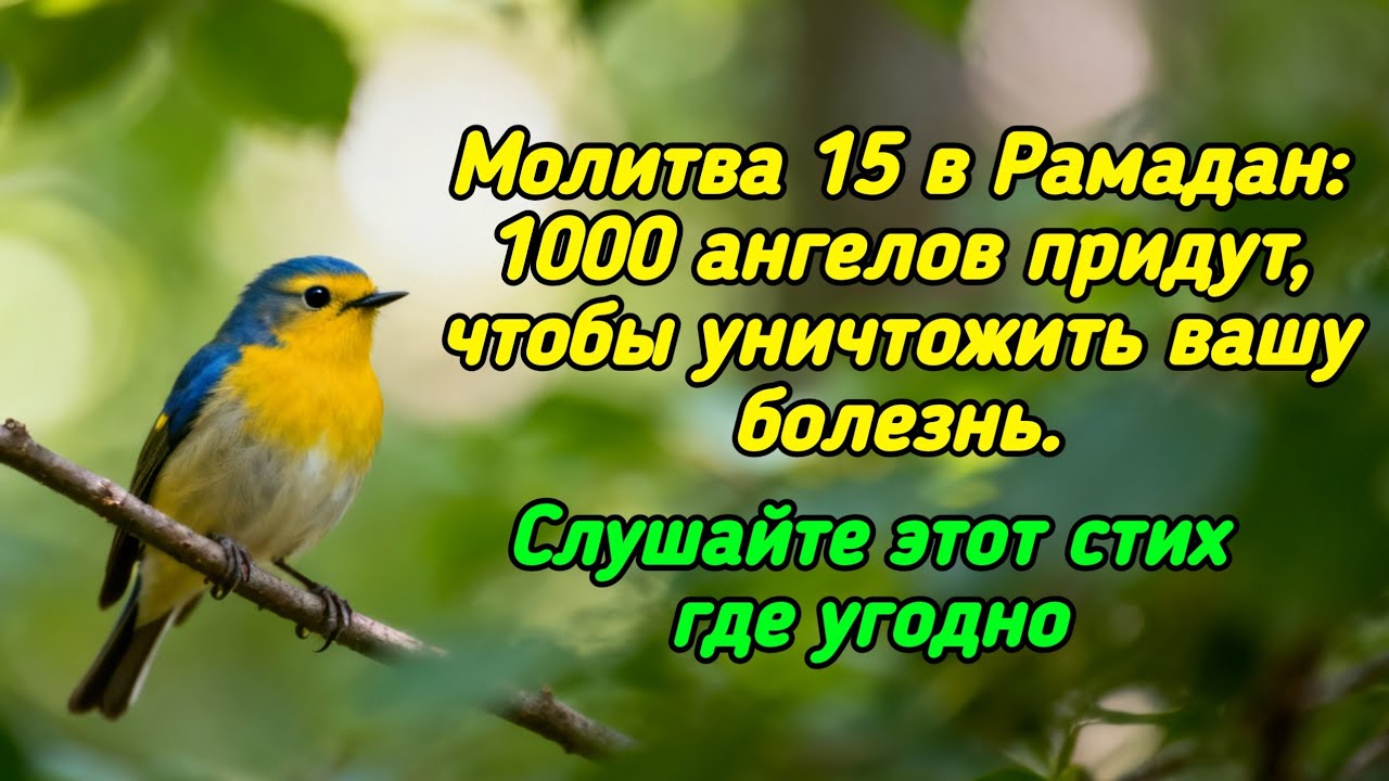 Молитва Рамадана 15❗️ 1000 ангелов придут, чтобы уничтожить вашу болезнь, просто послушайте