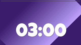 3 Minute Classroom Timer | Purple Gradient, Low Distraction