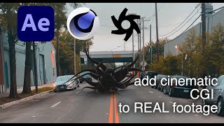 After Effects & Cinema 4D & Octane Workflow - Add 3D / CGI to Real Footage VFX (EASY)