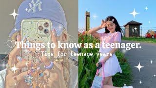 Things to know as a teenager✨🎀🌼