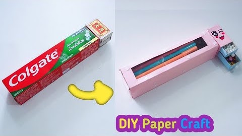 How to make pencil box from matchbox and Colgate Box || Diy pencil box from matchbox