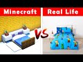 Minecraft VS Real Life [MINECRAFT BED IN REAL LIFE]